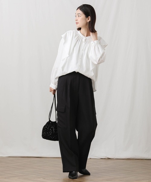 Gready Brilliant（グレディブリリアン）の「ツイルカーゴセミワイドパンツ（カーゴパンツ・レディース・ブラック/ブラウン・FREE）」の17枚目の写真