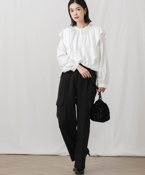 Gready Brilliant（グレディブリリアン）の「ツイルカーゴセミワイドパンツ（カーゴパンツ・レディース・ブラック/ブラウン・FREE）」の20枚目の写真