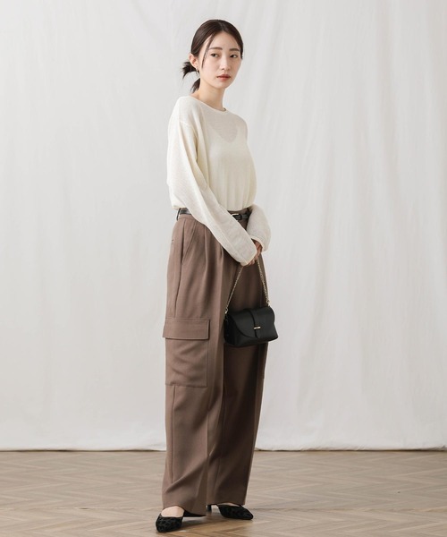 Gready Brilliant（グレディブリリアン）の「ツイルカーゴセミワイドパンツ（カーゴパンツ・レディース・ブラック/ブラウン・FREE）」の21枚目の写真