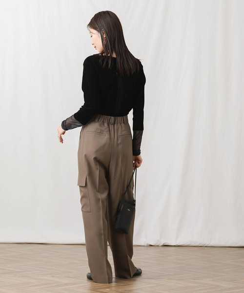 Gready Brilliant（グレディブリリアン）の「ツイルカーゴセミワイドパンツ（カーゴパンツ・レディース・ブラック/ブラウン・FREE）」の7枚目の写真