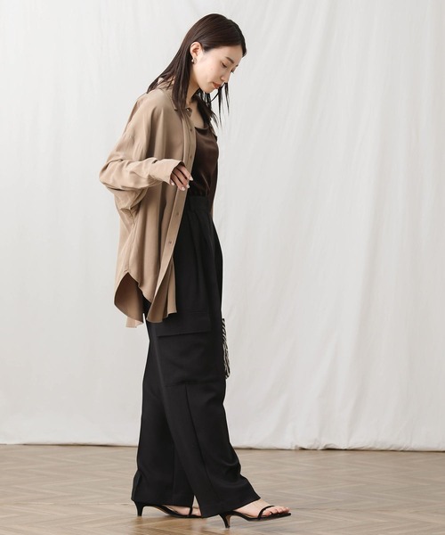 Gready Brilliant（グレディブリリアン）の「ツイルカーゴセミワイドパンツ（カーゴパンツ・レディース・ブラック/ブラウン・FREE）」の10枚目の写真