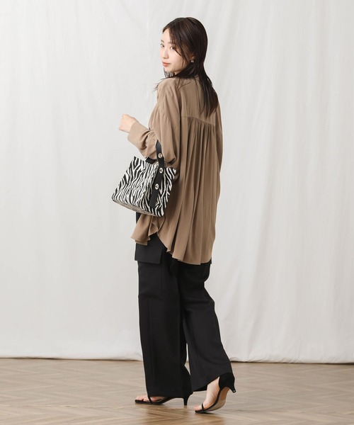 Gready Brilliant（グレディブリリアン）の「ツイルカーゴセミワイドパンツ（カーゴパンツ・レディース・ブラック/ブラウン・FREE）」の11枚目の写真