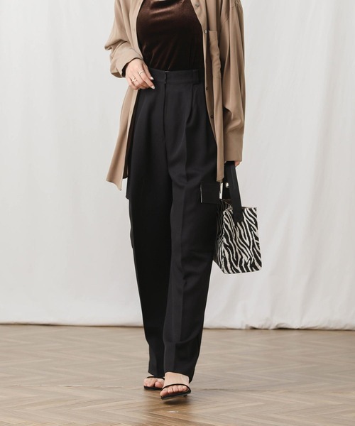 Gready Brilliant（グレディブリリアン）の「ツイルカーゴセミワイドパンツ（カーゴパンツ・レディース・ブラック/ブラウン・FREE）」の14枚目の写真