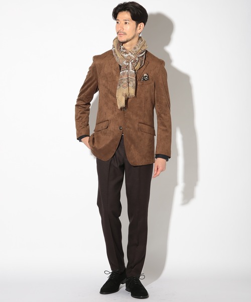 UNION STATION（ユニオンステーション）の「ペイズリー柄プリントストール（バンダナ/スカーフ・メンズ・ネイビー/ベージュ・FREE）」の8枚目の写真