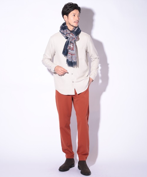 UNION STATION（ユニオンステーション）の「ペイズリー柄プリントストール（バンダナ/スカーフ・メンズ・ネイビー/ベージュ・FREE）」の6枚目の写真