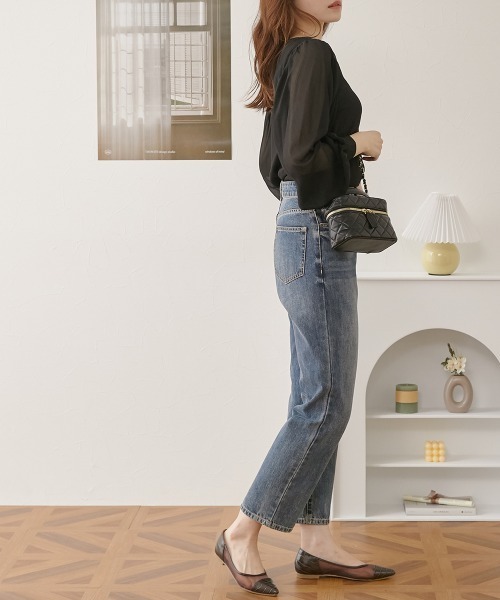 nissen(ニッセン)の「シアー素材 バルーンスリーブブラウス(シャツ/ブラウス・レディース・モカ/グリーン/ブラック・LL/L/M)」の11枚目の写真