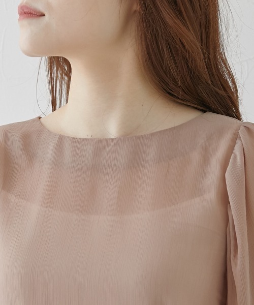 nissen(ニッセン)の「シアー素材 バルーンスリーブブラウス(シャツ/ブラウス・レディース・モカ/グリーン/ブラック・LL/L/M)」の17枚目の写真