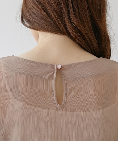 nissen(ニッセン)の「シアー素材 バルーンスリーブブラウス(シャツ/ブラウス・レディース・モカ/グリーン/ブラック・LL/L/M)」の20枚目の写真