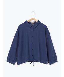 Samansa Mos2 | ツイードライクショートシャツ(シャツ/ブラウス)