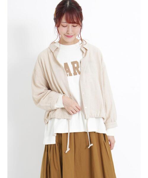 Samansa Mos2(サマンサ モスモス)の「ツイードライクショートシャツ(シャツ/ブラウス・レディース・ブルー/チャコールグレー/ベージュ・F)」の21枚目の写真