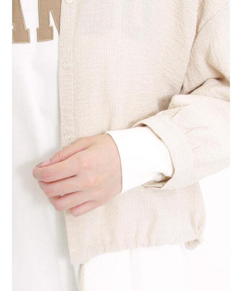 Samansa Mos2(サマンサ モスモス)の「ツイードライクショートシャツ(シャツ/ブラウス・レディース・ブルー/チャコールグレー/ベージュ・F)」の22枚目の写真