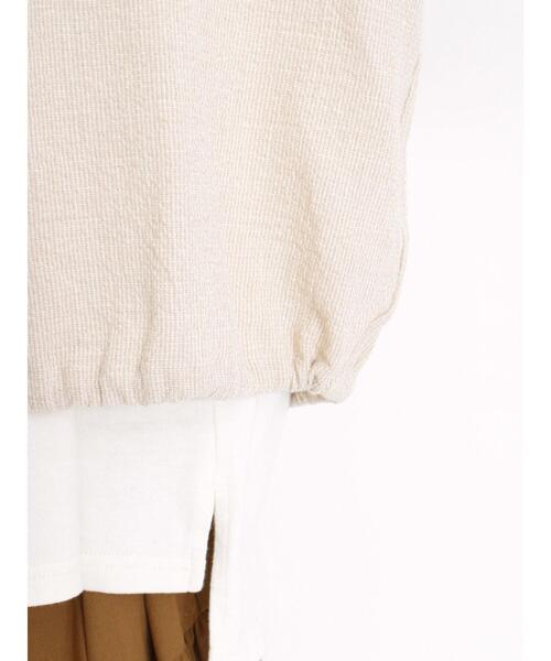 Samansa Mos2(サマンサ モスモス)の「ツイードライクショートシャツ(シャツ/ブラウス・レディース・ブルー/チャコールグレー/ベージュ・F)」の7枚目の写真