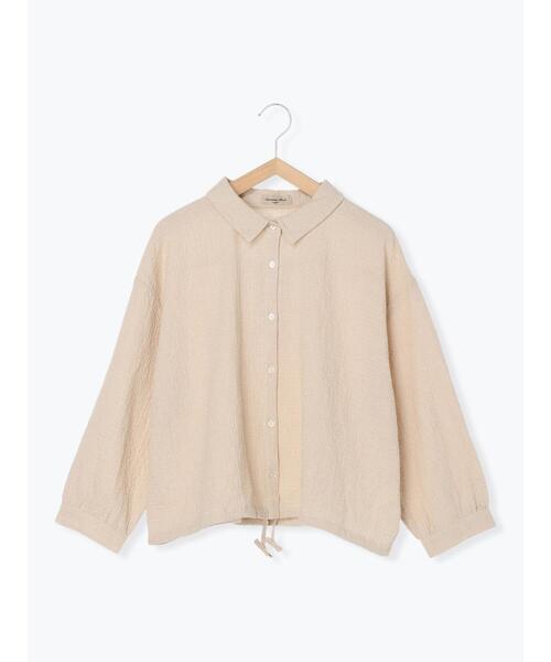 Samansa Mos2(サマンサ モスモス)の「ツイードライクショートシャツ(シャツ/ブラウス・レディース・ブルー/チャコールグレー/ベージュ・F)」の13枚目の写真