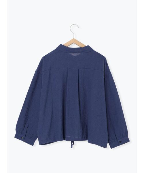 Samansa Mos2(サマンサ モスモス)の「ツイードライクショートシャツ(シャツ/ブラウス・レディース・ブルー/チャコールグレー/ベージュ・F)」の15枚目の写真