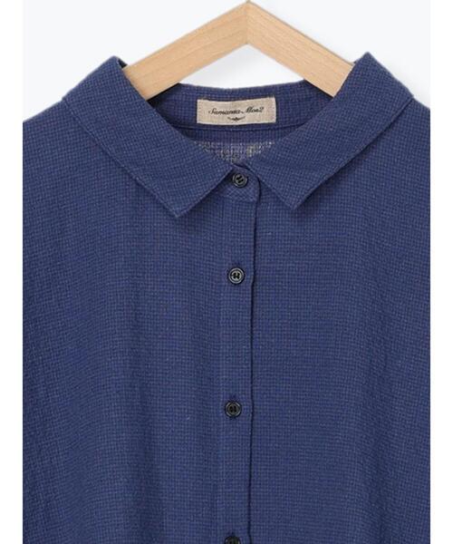 Samansa Mos2(サマンサ モスモス)の「ツイードライクショートシャツ(シャツ/ブラウス・レディース・ブルー/チャコールグレー/ベージュ・F)」の17枚目の写真