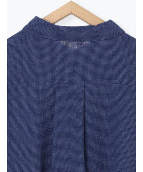 Samansa Mos2(サマンサ モスモス)の「ツイードライクショートシャツ(シャツ/ブラウス・レディース・ブルー/チャコールグレー/ベージュ・F)」の8枚目の写真