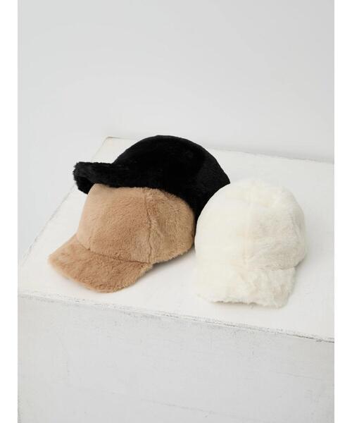 earth music&ecology（アースミュージックアンドエコロジー）の「ファーキャップ（ハット・レディース・ホワイト/ベージュ/ブラック・FREE）」の14枚目の写真