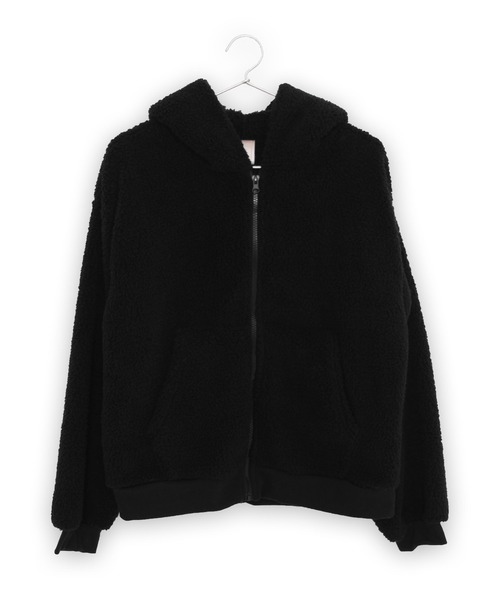 Dita(ディータ)の「ぷっくり耳付き。ねこ耳ファー起毛パーカー(単品販売)(ルームウェア/パジャマ・レディース・アイボリー/ピンクベージュ/ブルーグレー/ミント/グレー/アッシュブラウン/ブラック・FREE)」の16枚目の写真