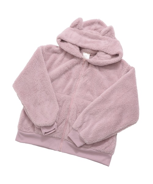 セール】ぷっくり耳付き。ねこ耳ファー起毛パーカー(単品販売)（ルーム