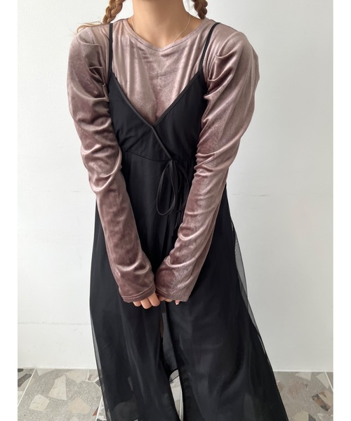 velour turn top（Tシャツ/カットソー）｜jumelle（ジュメロ）