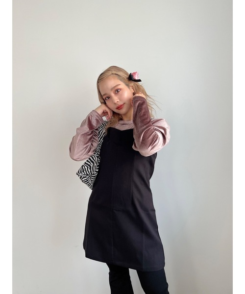 JUMELLE(ジュメロ)の「velour turn top(Tシャツ/カットソー・レディース・アイボリー/ブラウン・FREE)」の8枚目の写真