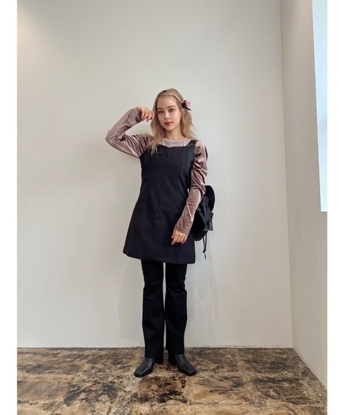 JUMELLE(ジュメロ)の「velour turn top(Tシャツ/カットソー・レディース・アイボリー/ブラウン・FREE)」の21枚目の写真