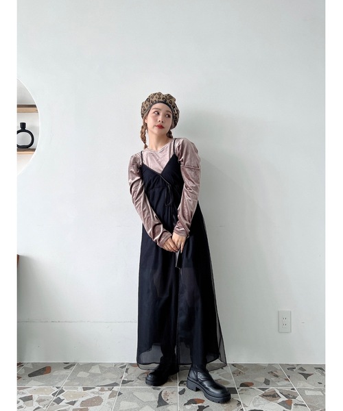 JUMELLE(ジュメロ)の「velour turn top(Tシャツ/カットソー・レディース・アイボリー/ブラウン・FREE)」の11枚目の写真