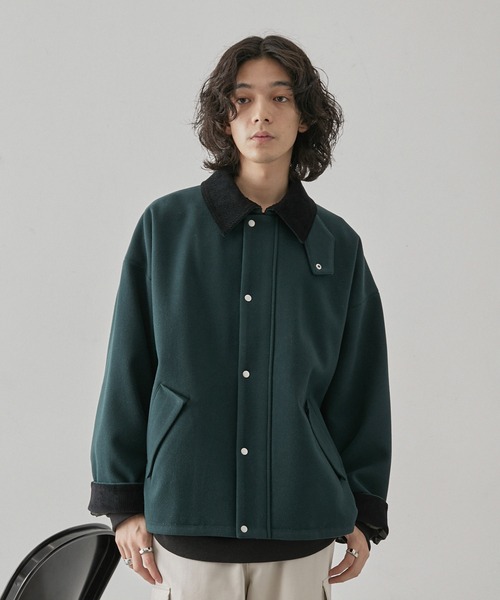 JUNRED(ジュンレッド)の「ウーリーニットショートブルゾン(ブルゾン・メンズ・ブラック/グリーン/ブラウン系その他2・S/M/L)」の13枚目の写真
