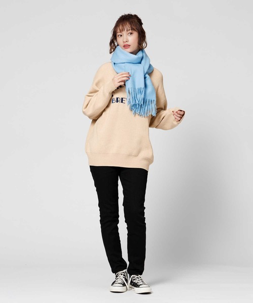 Right-on（ライトオン）の「洗える無地ストール（マフラー・レディース・ベージュ/ブルー/グレー・ONE SIZE）」の19枚目の写真