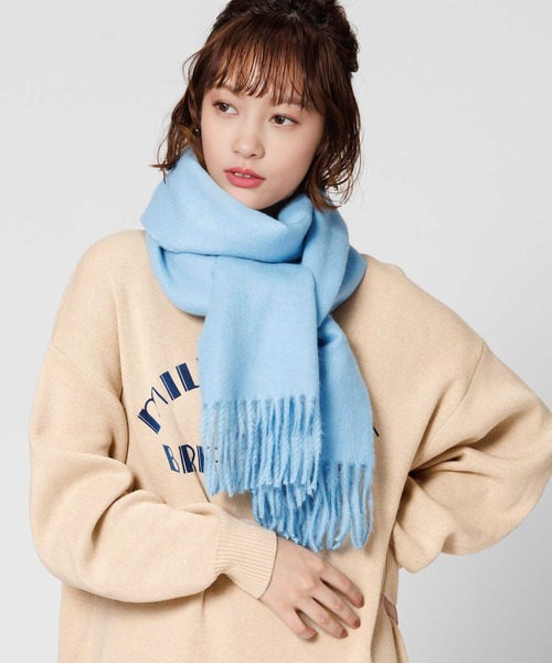 Right-on（ライトオン）の「洗える無地ストール（マフラー・レディース・ベージュ/ブルー/グレー・ONE SIZE）」の20枚目の写真