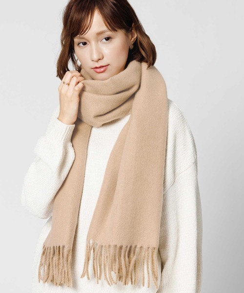 Right-on（ライトオン）の「洗える無地ストール（マフラー・レディース・ベージュ/ブルー/グレー・ONE SIZE）」の16枚目の写真