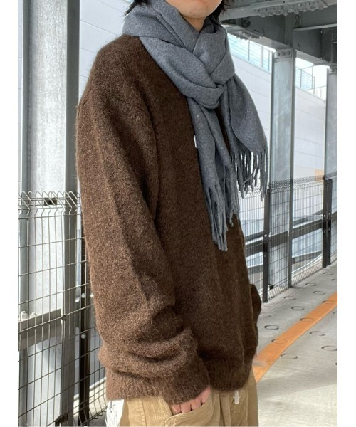 Right-on（ライトオン）の「洗える無地ストール（マフラー・レディース・ベージュ/ブルー/グレー・ONE SIZE）」の15枚目の写真