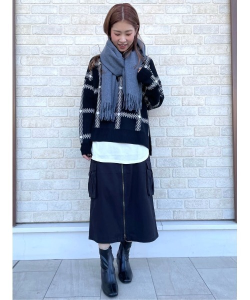 Right-on（ライトオン）の「洗える無地ストール（マフラー・レディース・ベージュ/ブルー/グレー・ONE SIZE）」の12枚目の写真