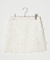 フリンジツイードミニスカート