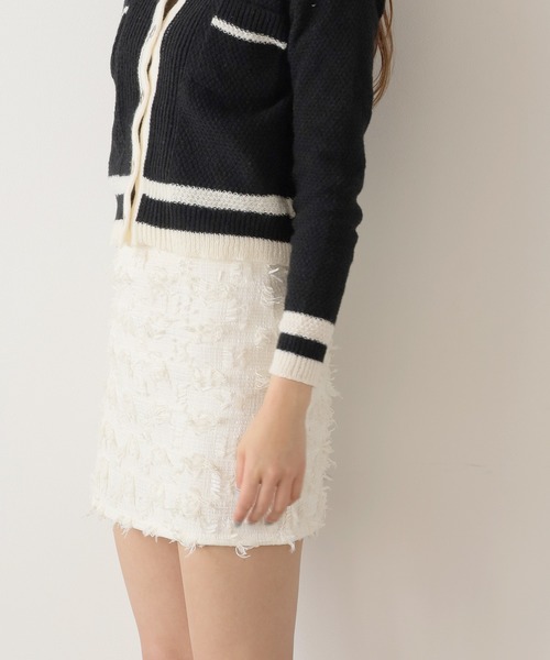 ROOPTOKYO（ループトウキョウ）の「フリンジツイードミニスカート（スカート・レディース・ブラック/ピンク/ホワイト・M/S/L）」の10枚目の写真