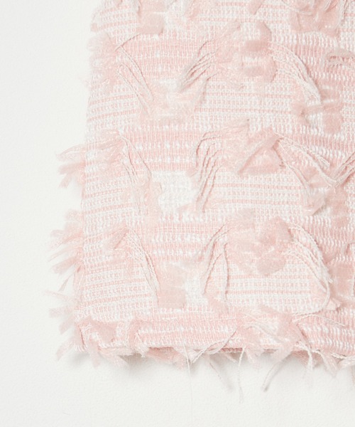 ROOPTOKYO（ループトウキョウ）の「フリンジツイードミニスカート（スカート・レディース・ブラック/ピンク/ホワイト・M/S/L）」の7枚目の写真