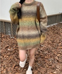 sorule | グラデーションブークレオーバーニット(ニット/セーター)