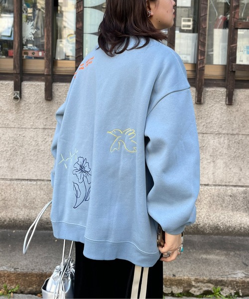 CPCM（シーピーシーエム）の「裏起毛落書き柄スウェット（スウェット・メンズ・サックスブルー/チャコールグレー/グレー/ネイビー・SMALL/LARGE/MEDIUM）」の14枚目の写真