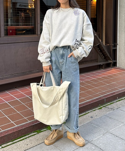 CPCM（シーピーシーエム）の「裏起毛落書き柄スウェット（スウェット・メンズ・サックスブルー/チャコールグレー/グレー/ネイビー・SMALL/LARGE/MEDIUM）」の17枚目の写真