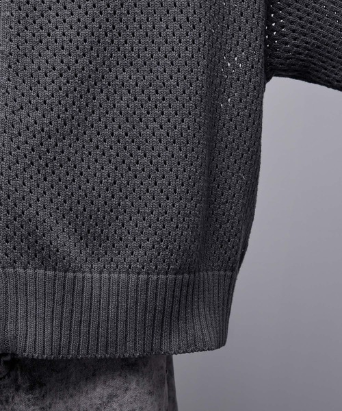 Loose/ルース（ルース）の「シアーメッシュ フルジップルーズパーカー（パーカー・メンズ・チャコールグレー/ブラック/ダークブルー/ライトグレー/ライトブルー/グレー・L/M/S/XS）」の12枚目の写真