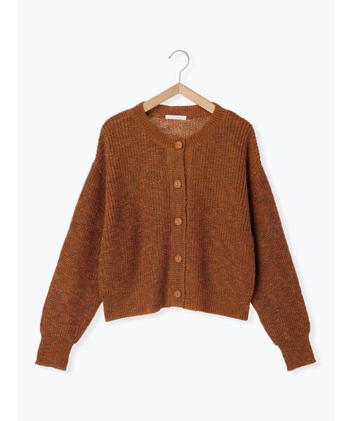 ehka sopo（エヘカソポ）の「ミックスクルーカーディガン（カーディガン/ボレロ・レディース・グリーン/ネイビー/グレー/キャメル・F）」の9枚目の写真