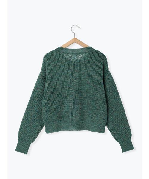 ehka sopo（エヘカソポ）の「ミックスクルーカーディガン（カーディガン/ボレロ・レディース・グリーン/ネイビー/グレー/キャメル・F）」の20枚目の写真