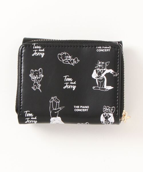 TOM and JERRY　Piano Concertミニウォレット　白　黒 公式】TOM and JERRY Piano Concertミニウォレット（財布