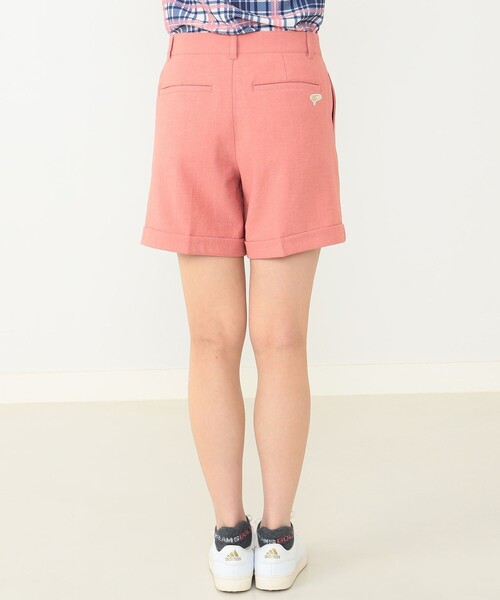【ビームスゴルフ】ピンク ショートパンツ　XSサイズ BEAMS GOLF（ビームスゴルフ）の「BEAMS GOLF PURPLE LABEL / 裾