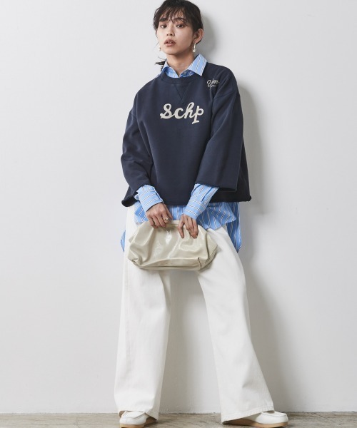 CHIC STYLE(シックスタイル)の「<大きいサイズ>綿100%バックロングシャツ シックスタイル(シャツ/ブラウス・レディース・ブルー系/オフホワイト・L/5L/4L/3L/LL)」の13枚目の写真