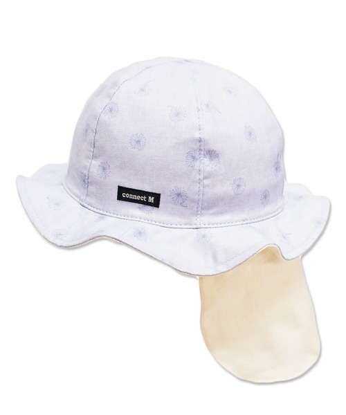 connect M(コネクトエム)の「日よけ付ベビーガルボ(UVカット)(ハット・キッズ・ブルーグレー/ピンク/オフホワイト・50cm/48cm)」の10枚目の写真