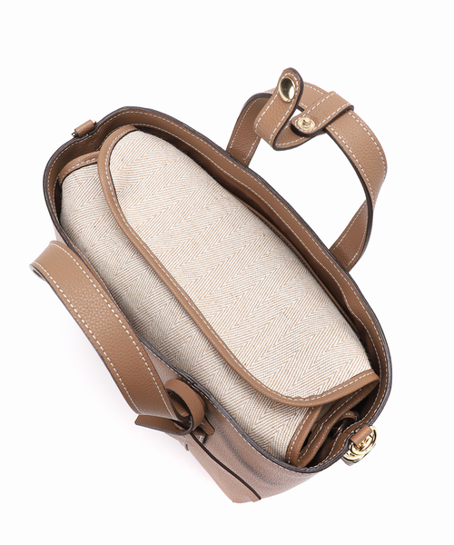 Noble（ノーブル）の「《WEB限定》mica della valle/ミカデラヴァッレ mercato grande（ショルダーバッグ・レディース・アイボリー/ブラウン・FREE）」の8枚目の写真