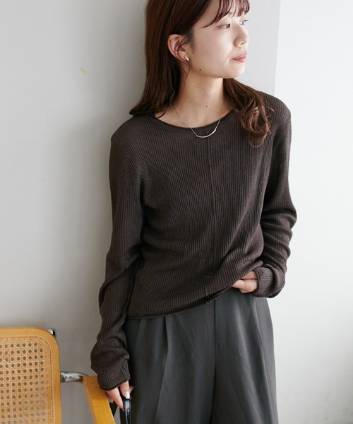 セール】【WEB限定】ラメリブショートプルオーバー（Tシャツ