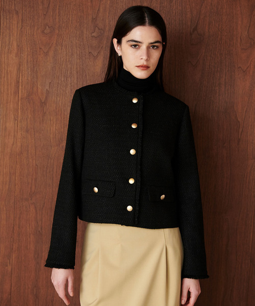 N.O.R.C(ノーク)の「ツィードショートジャケット(その他アウター・レディース・ブラック/オフホワイト・M/S)」の10枚目の写真