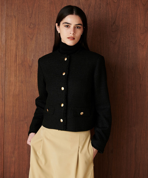 N.O.R.C(ノーク)の「ツィードショートジャケット(その他アウター・レディース・ブラック/オフホワイト・M/S)」の11枚目の写真